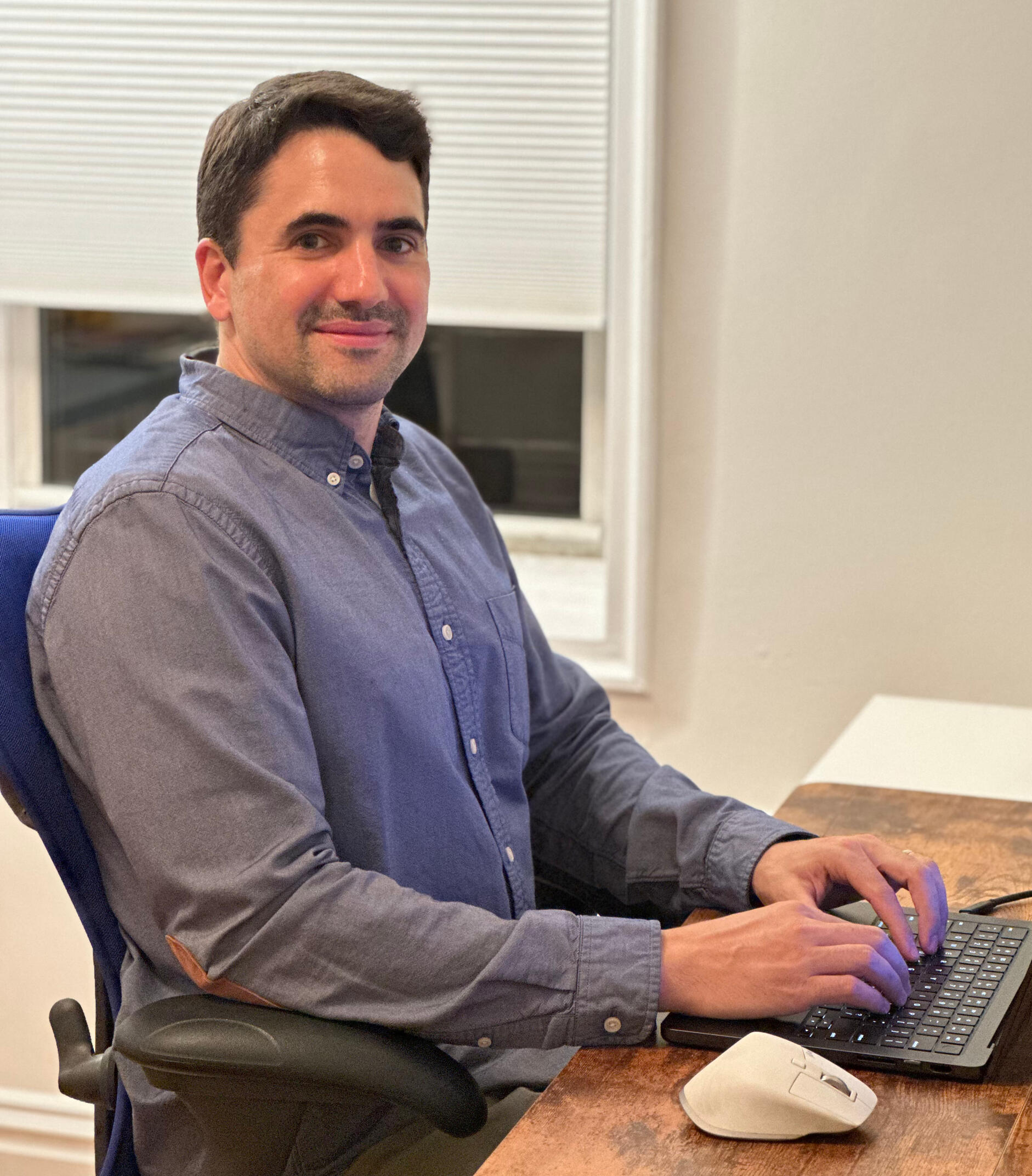 Joe Bertino at his Desk